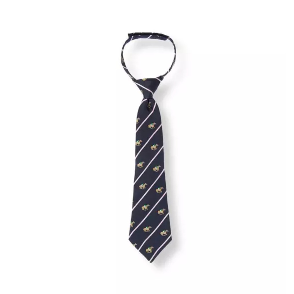 Janie and Jack Horse Jockey Stripe Necktie Neck‎ Tie Navy Boys